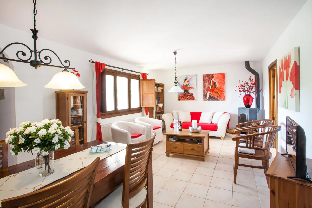 De huiskamer van Casa Feliz